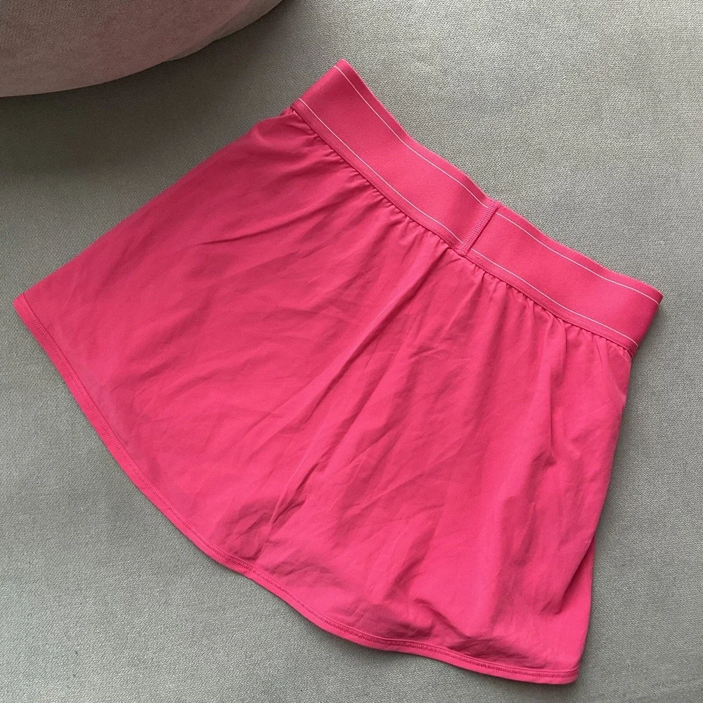 Alo Yoga Match Point Tennis Skirt Pink Summer Crush XS